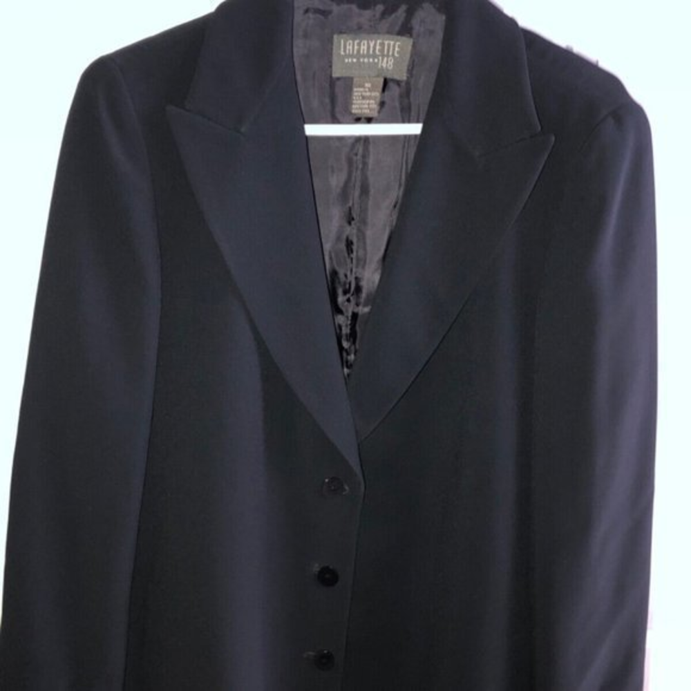 Lafayette‎ 148 New York  Vintage Black Blazer Jacket Women’s Size 10